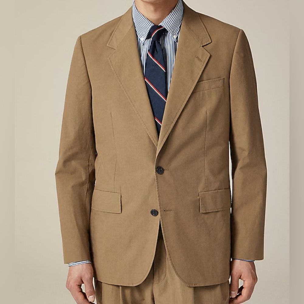 J.Crew Relaxed-fit suit jacket in cotton poplin NWT Size 39R